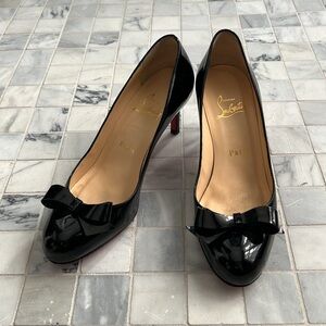 Christian Louboutin black patent simplenodo 70 heels pumps